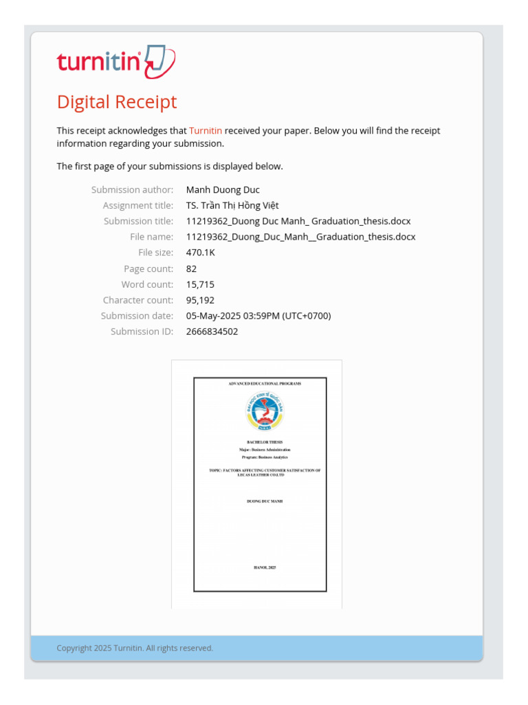 Receipt 11219362 Duong Duc Manh Graduation Thesis | PDF