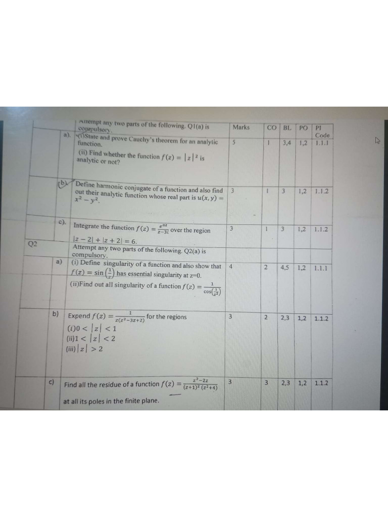 Sem 2 Minor 1 | PDF