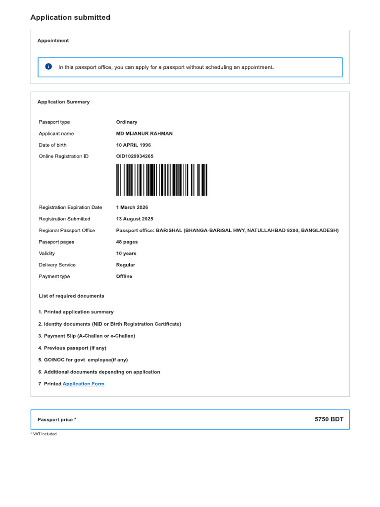 Application Summary | PDF