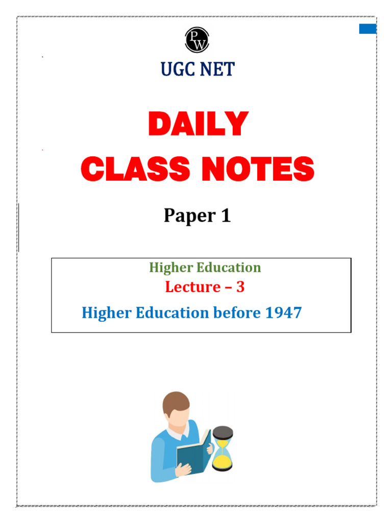 Higher Education 03 - Daily Class Notes | PDF