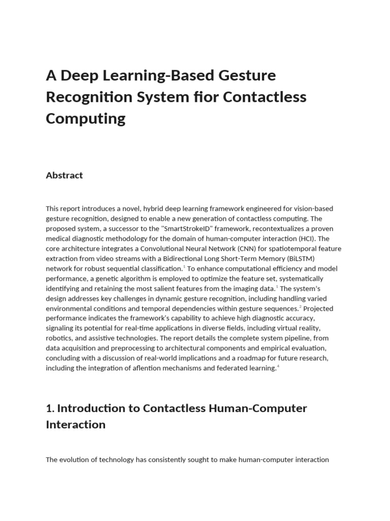 Deep Learning for Gesture Recognition | PDF | Deep Learning | Machine ...
