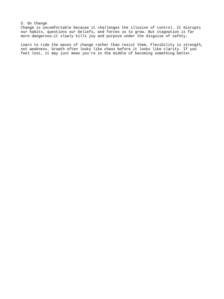 Embracing Change for Personal Growth | PDF