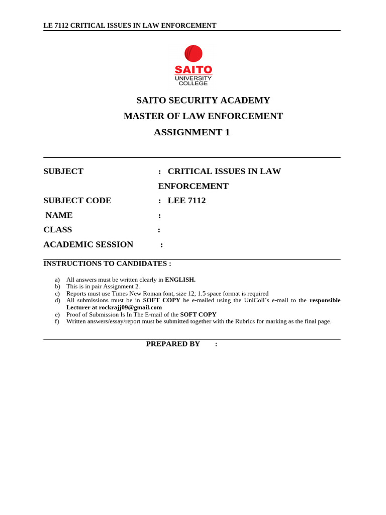 Law Enforcement Challenges Analysis | PDF