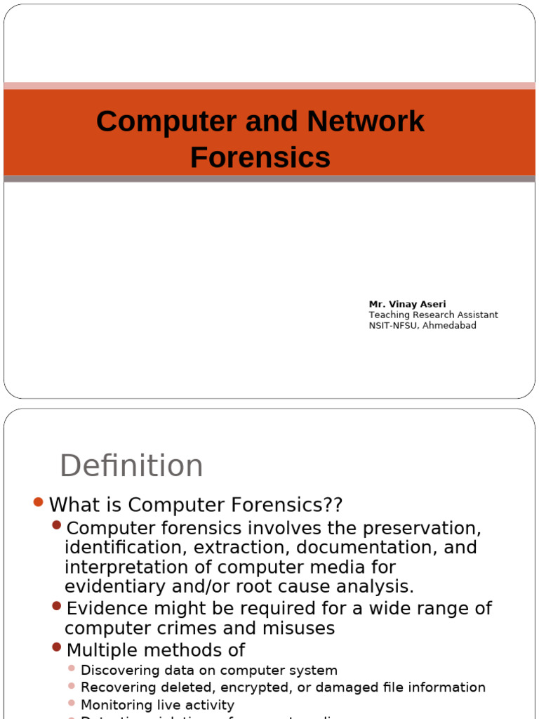 Computer Forensics Overview and Techniques | PDF | Computer File | File ...