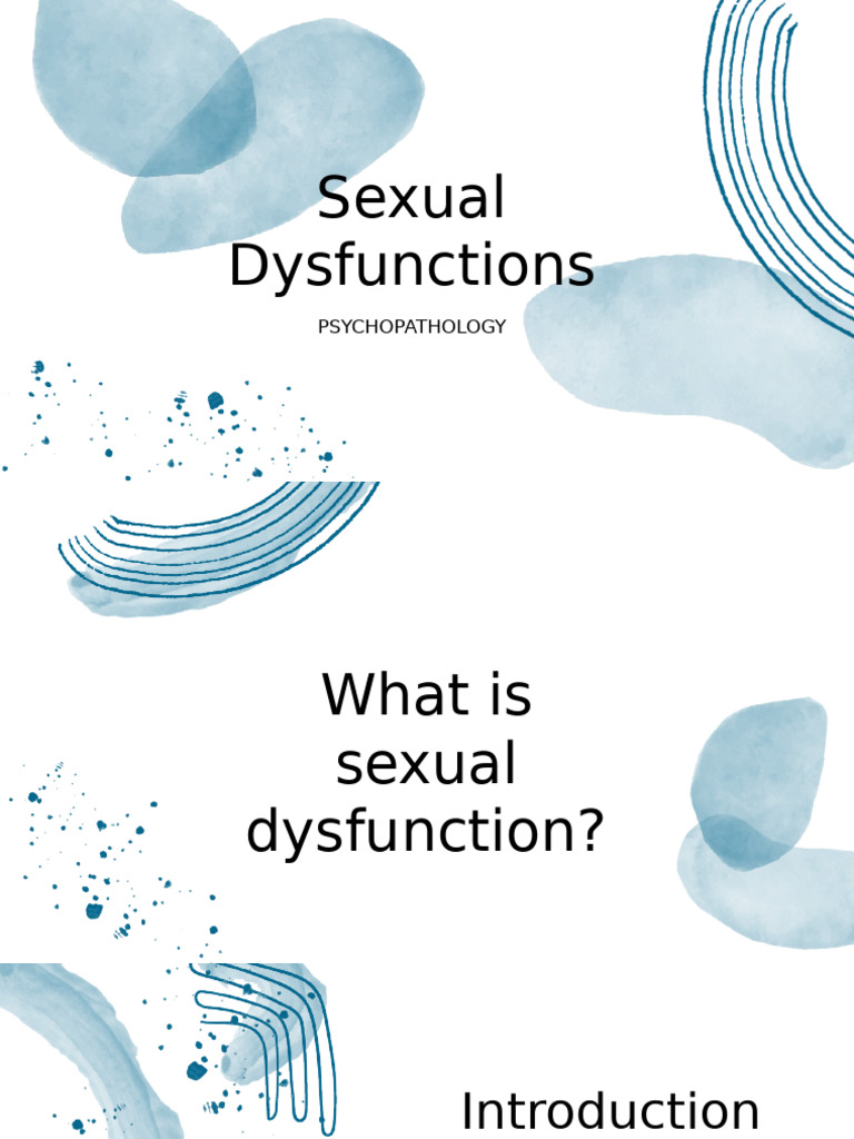 Understanding Sexual Dysfunctions | PDF | Sexual Dysfunction | Orgasm