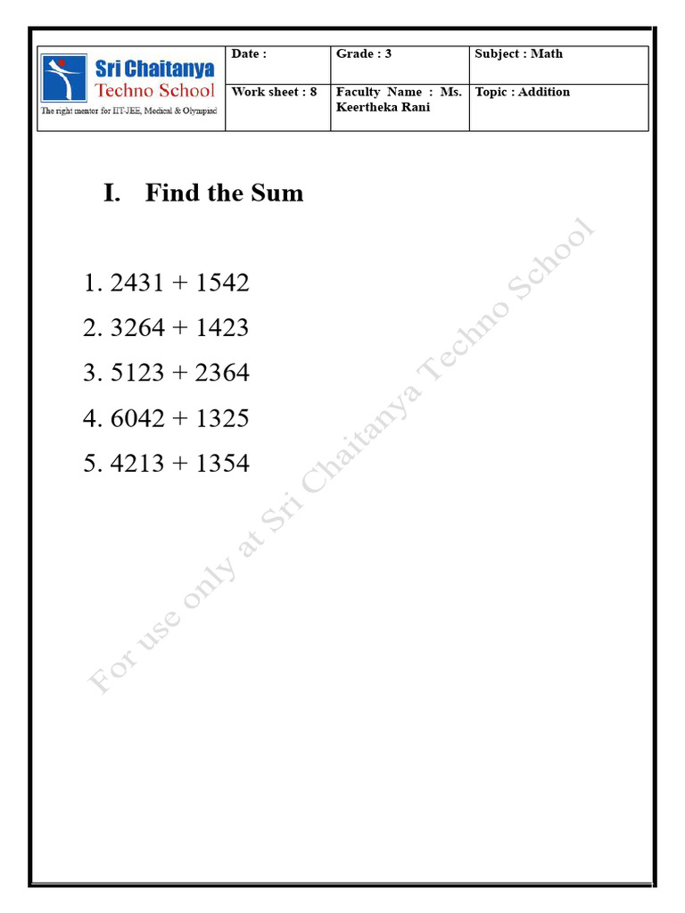 Worksheet 8 | PDF