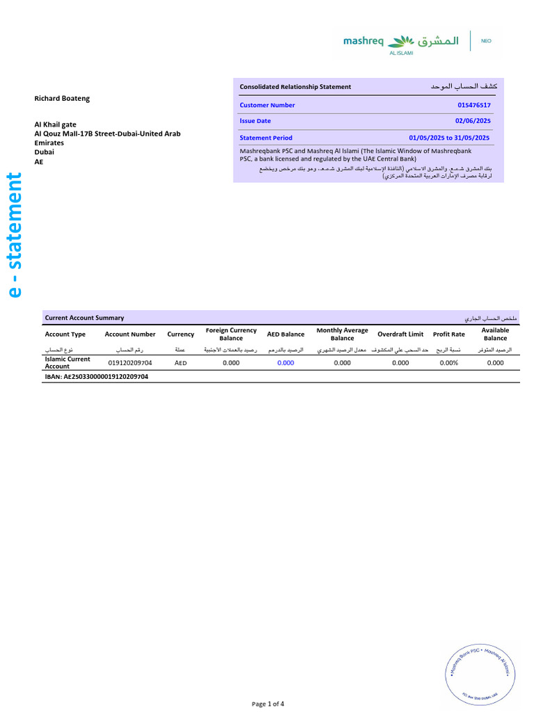 Estatement - 02 Jun 2025 - 1751708201694 | PDF | Banks | Debit Card
