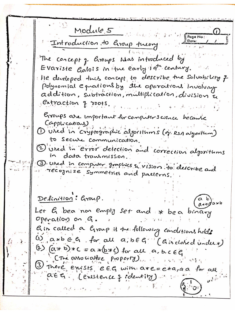 Group Theory Module 5 Notes | PDF