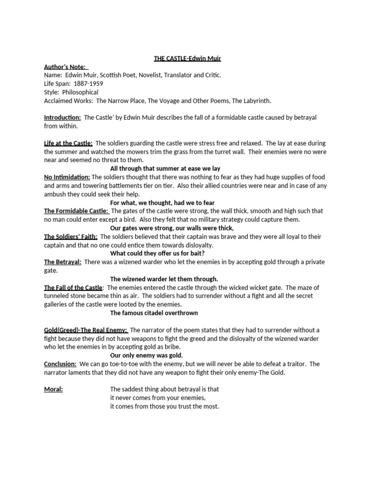 The Castle | PDF | Castle