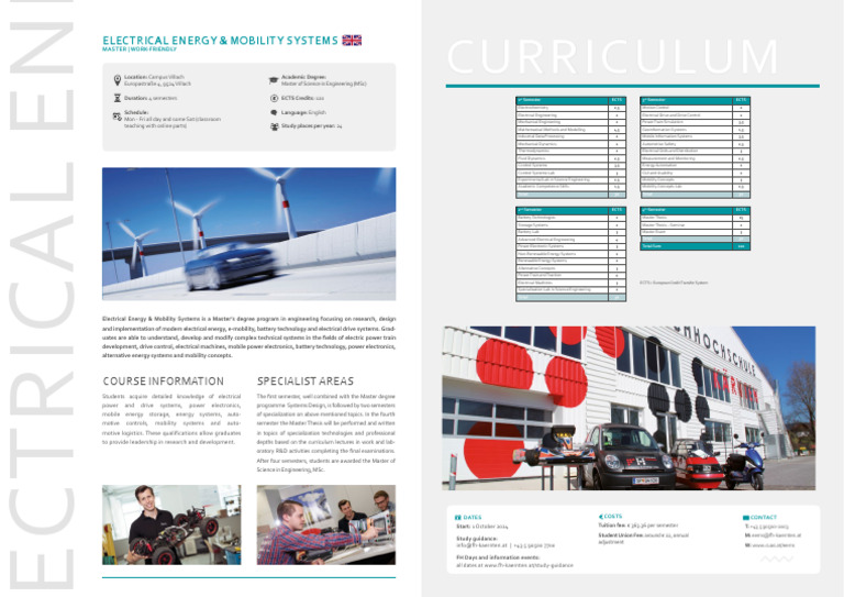 MSc in Electrical Energy & Mobility Systems | PDF | Engineering ...