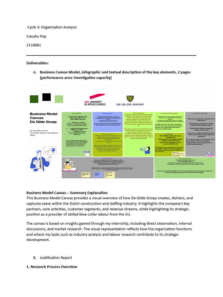 5.3 Cycle 3 Organisation Analysis Final | PDF | Business Model ...
