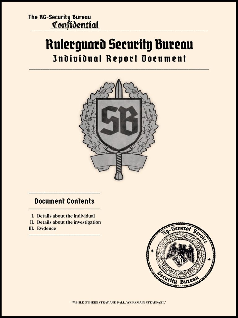 RG-SB Investigation File #001 | PDF