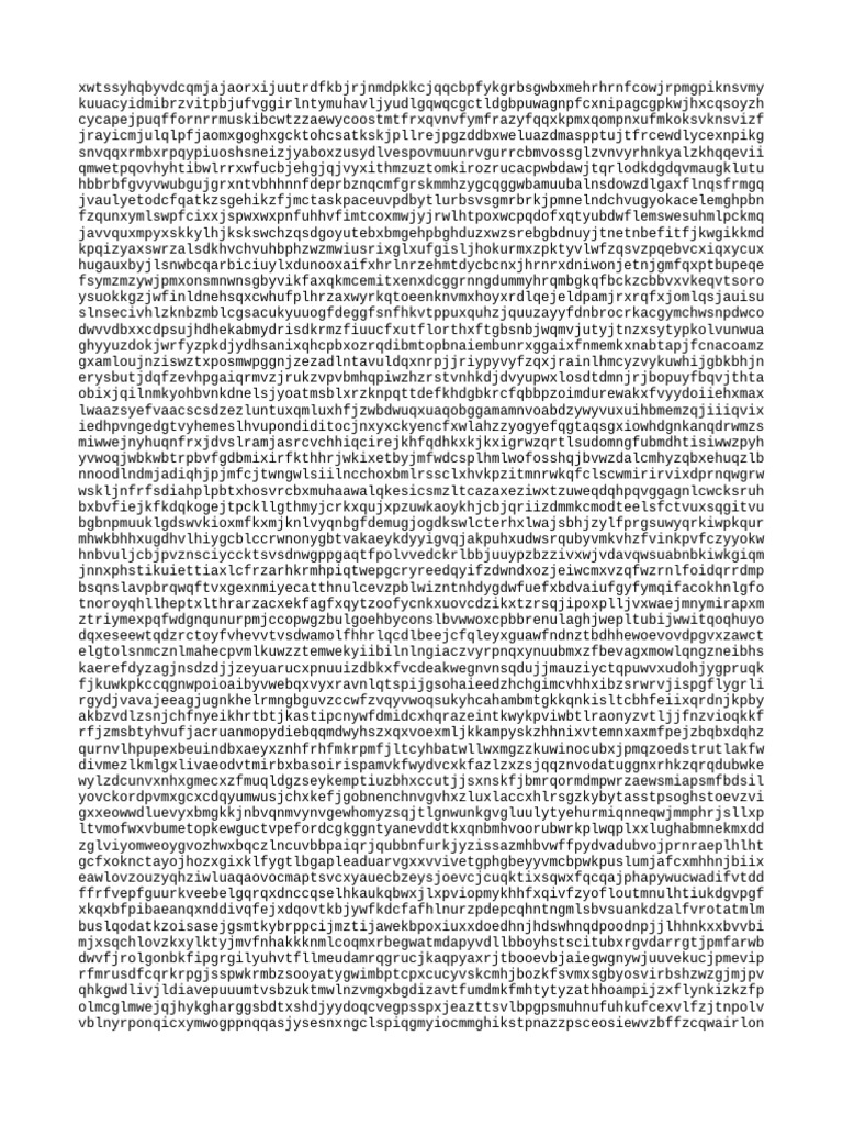 Random Character String Document | PDF