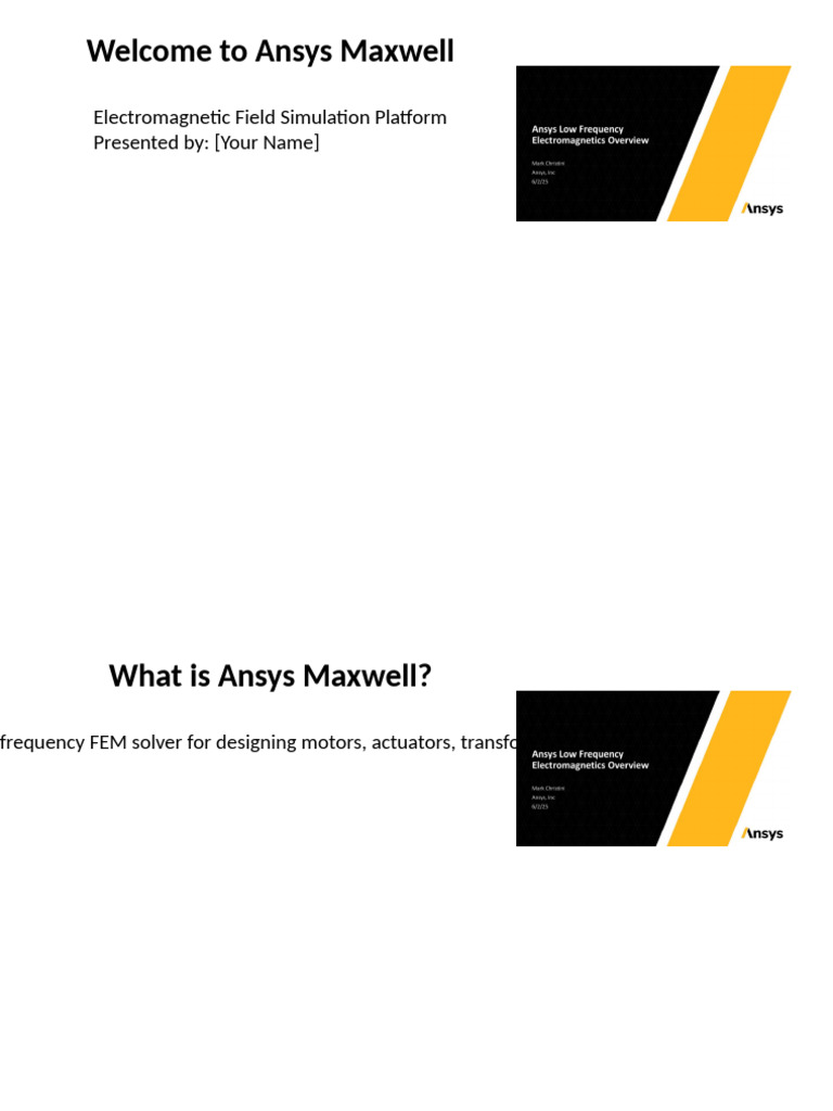 ANSYS Maxwell Final Presentation | PDF