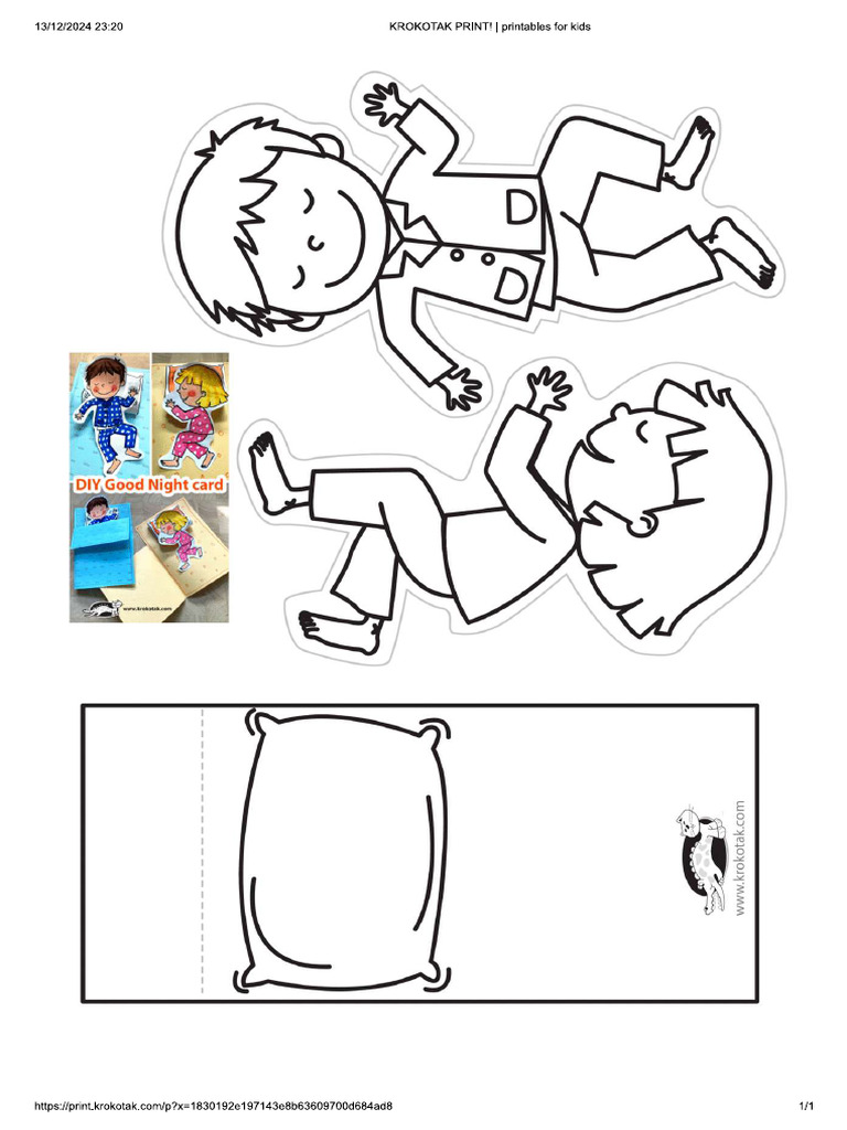 Pyjama Card DIY | PDF