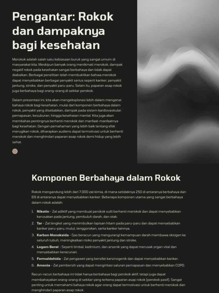 Bahaya Merokok bagi Kesehatan Manusia | PDF