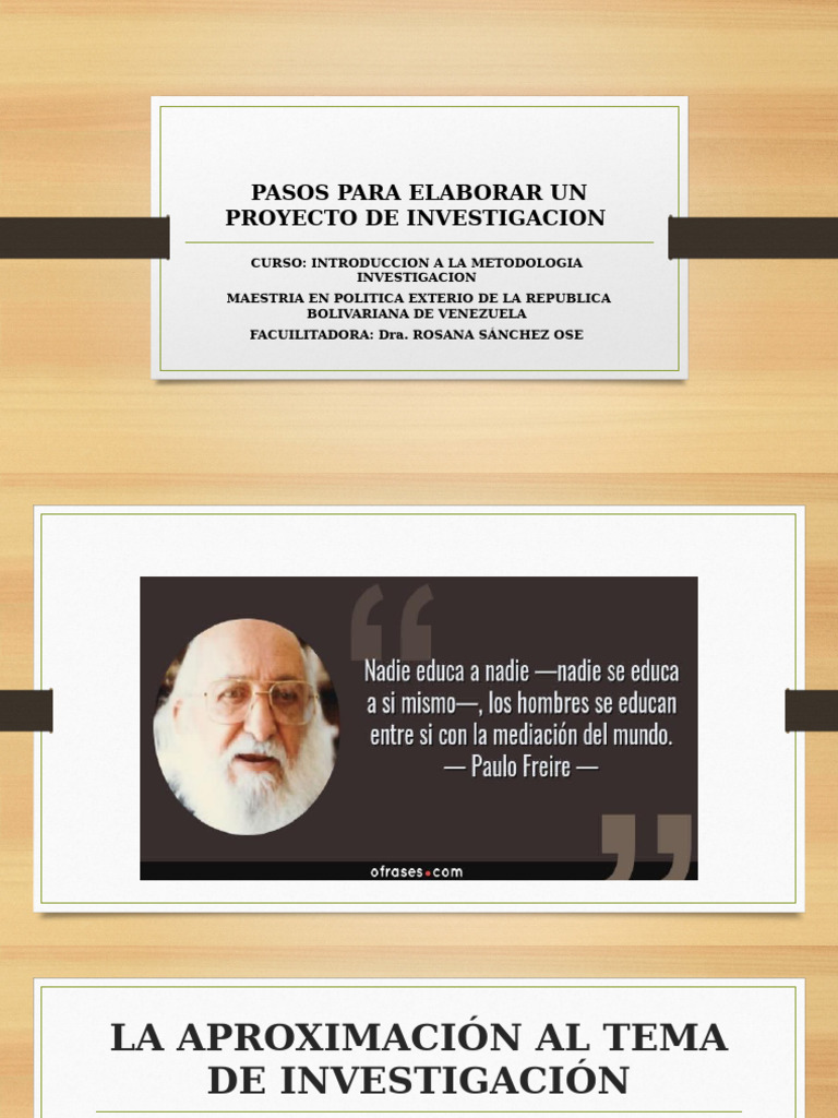 Pasos para Elaborar Un Proyecto de Investigacion | PDF
