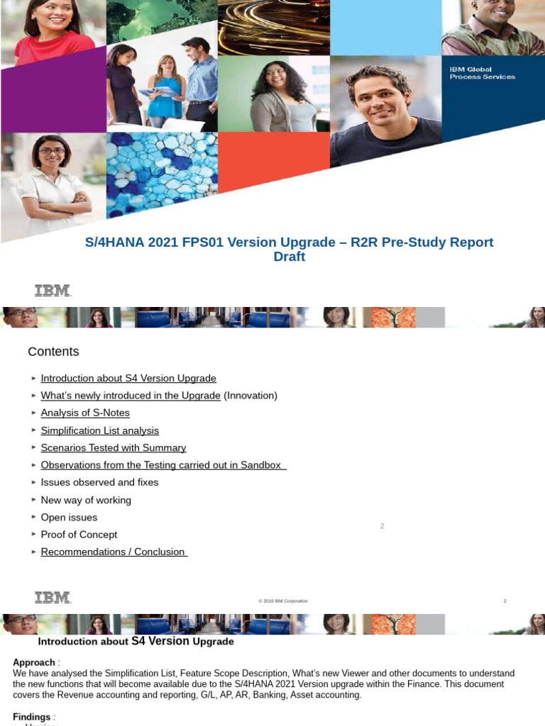 S4HANA 2021 FPS01 Upgrade - Pre-Study Report - R2R | PDF | Debits And ...