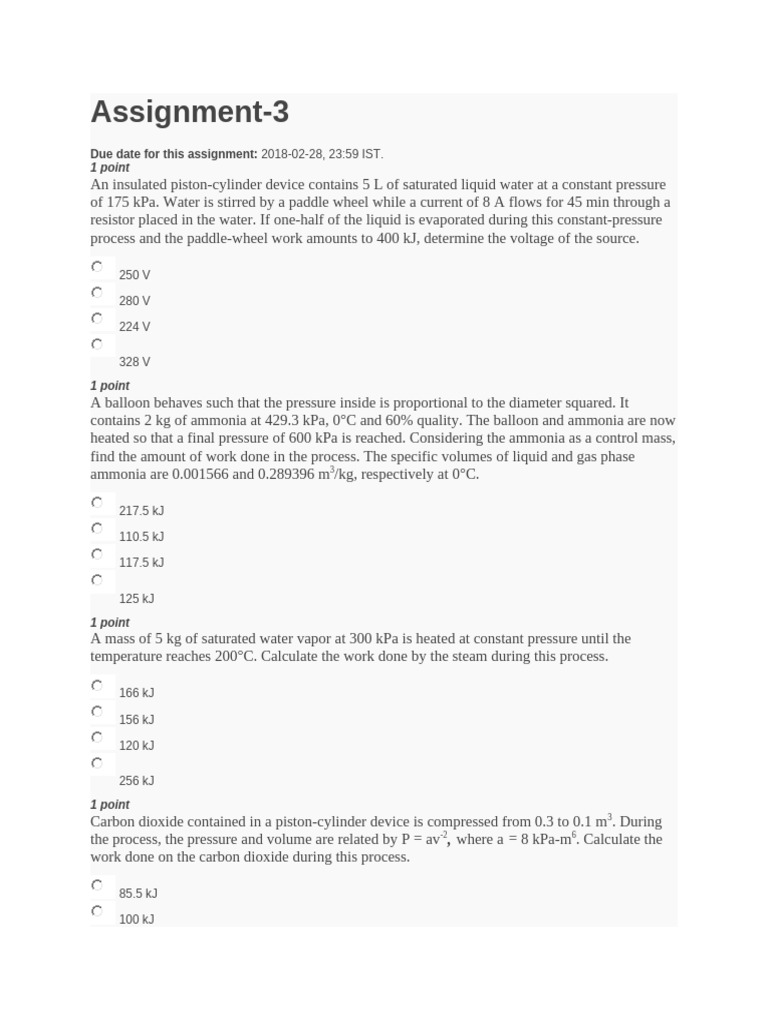 Assignment 3 | PDF | Water | Liquids