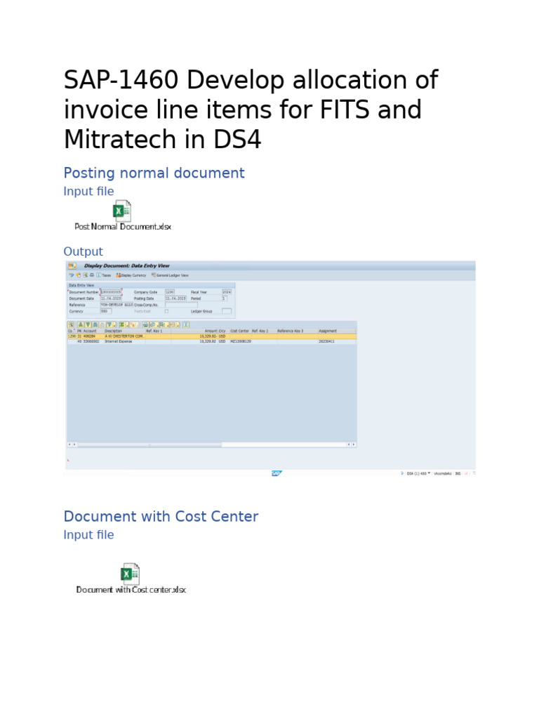 VIM FITS Allocation Doc With Exel File | PDF