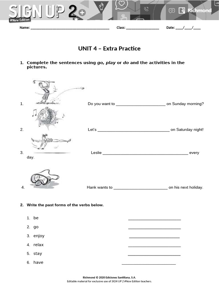 Holiday Activities and Past Tense Practice | PDF | Chess Openings | Chess