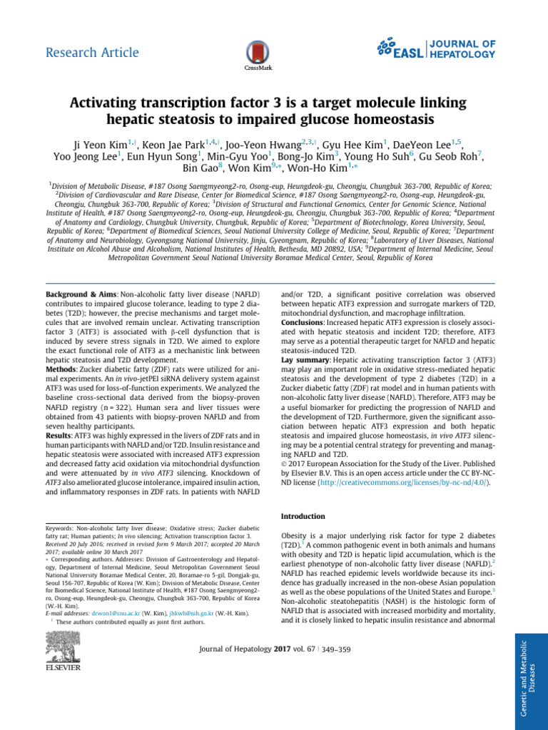 Activating Transcription Factor 3 777789 | PDF | Insulin Resistance ...