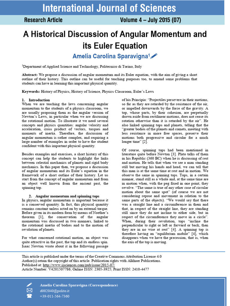 E 78 Abd | PDF | Angular Momentum | Rotation