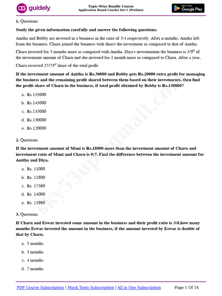 Business Investment Caselet Questions | PDF | Speed | Interest