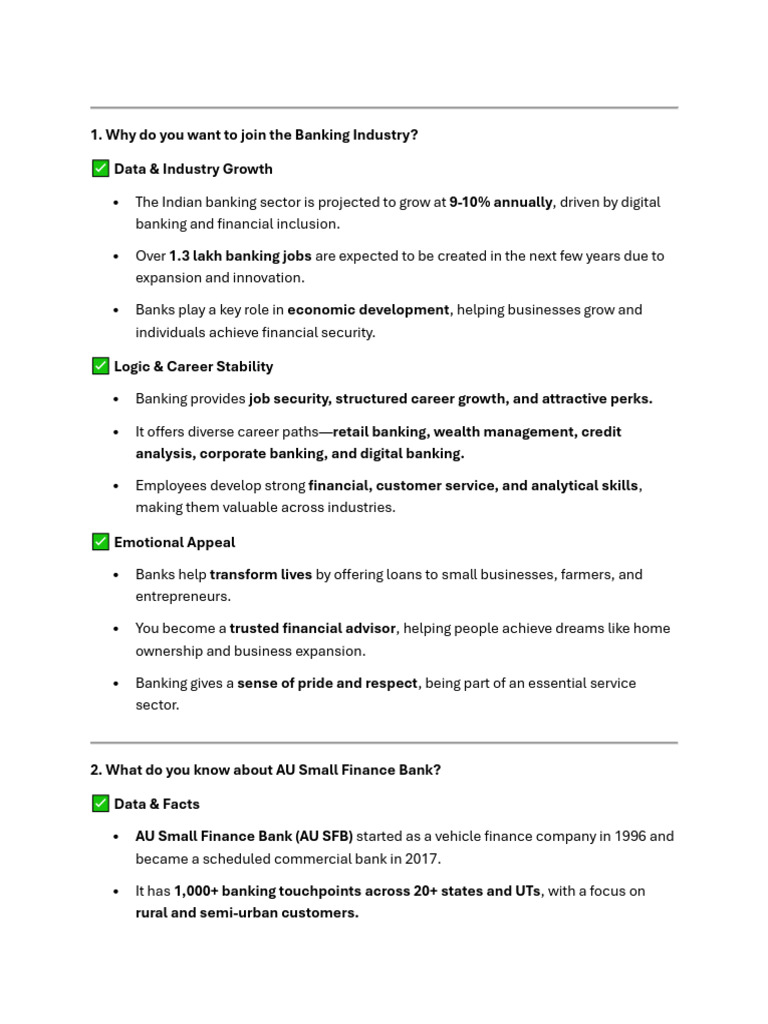 AUSFB Prepratory Script | PDF | Banks | Financial Inclusion