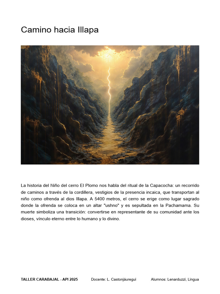 Ritual Inca de Capacocha en El Plomo | PDF