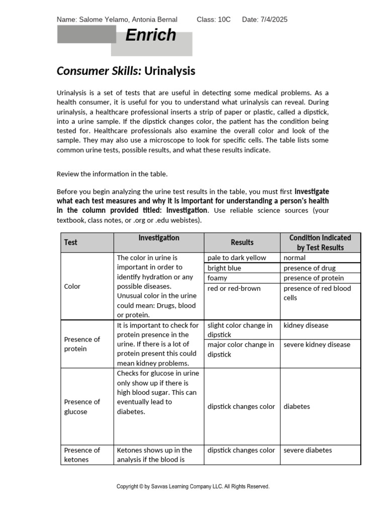 Understanding Urinalysis Results | PDF | Urinary Tract Infection ...