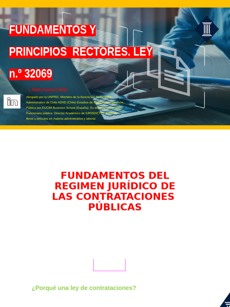 Principios de la Ley 32069 en Contrataciones | PDF | Bienes ...