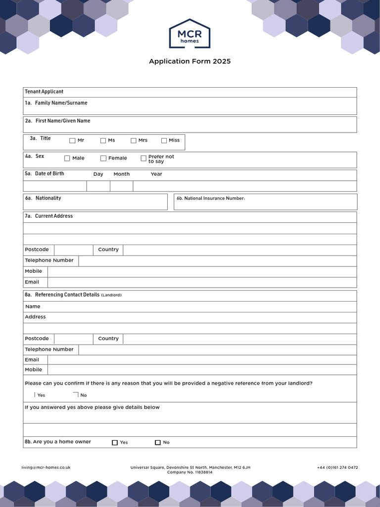MCR Application Form 2025 | PDF | Real Property Law