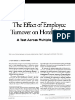 Effect of Employee Turnover On Hotel Profits
