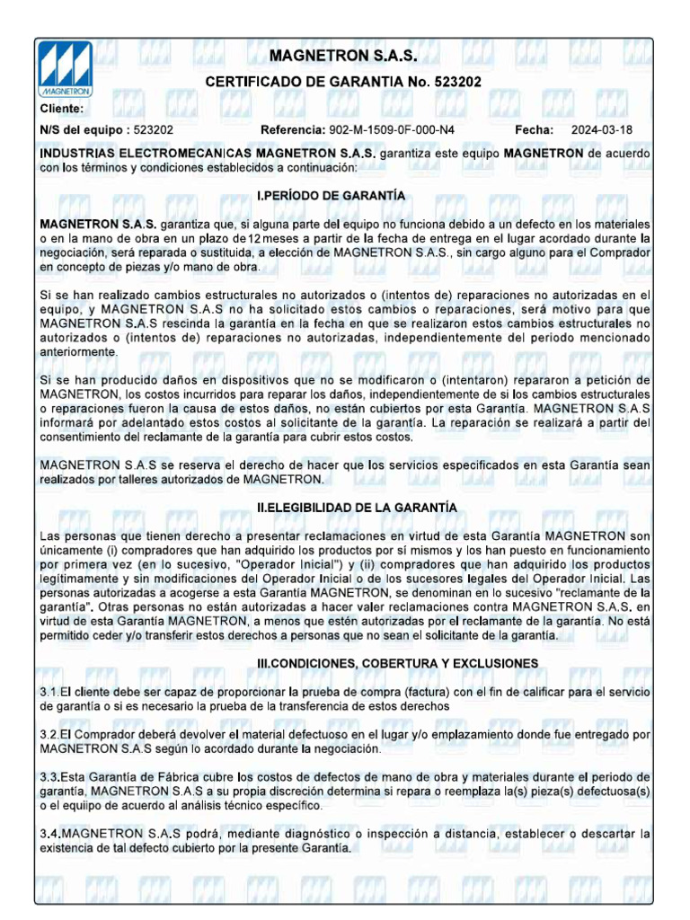 1 Cert Gar Trafo | PDF