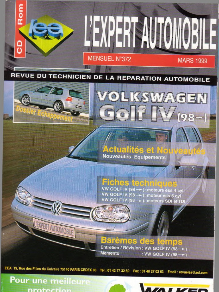 Golf IV Service Manual FR | PDF | Machine | Moteurs