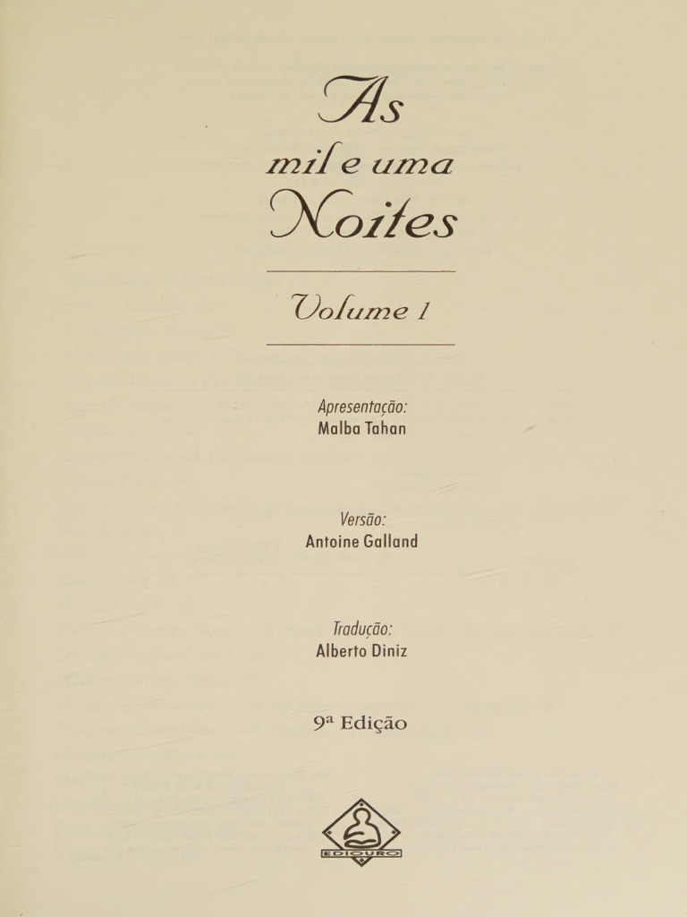 As Mil e Uma Noites (Excerto) - Cópia | PDF