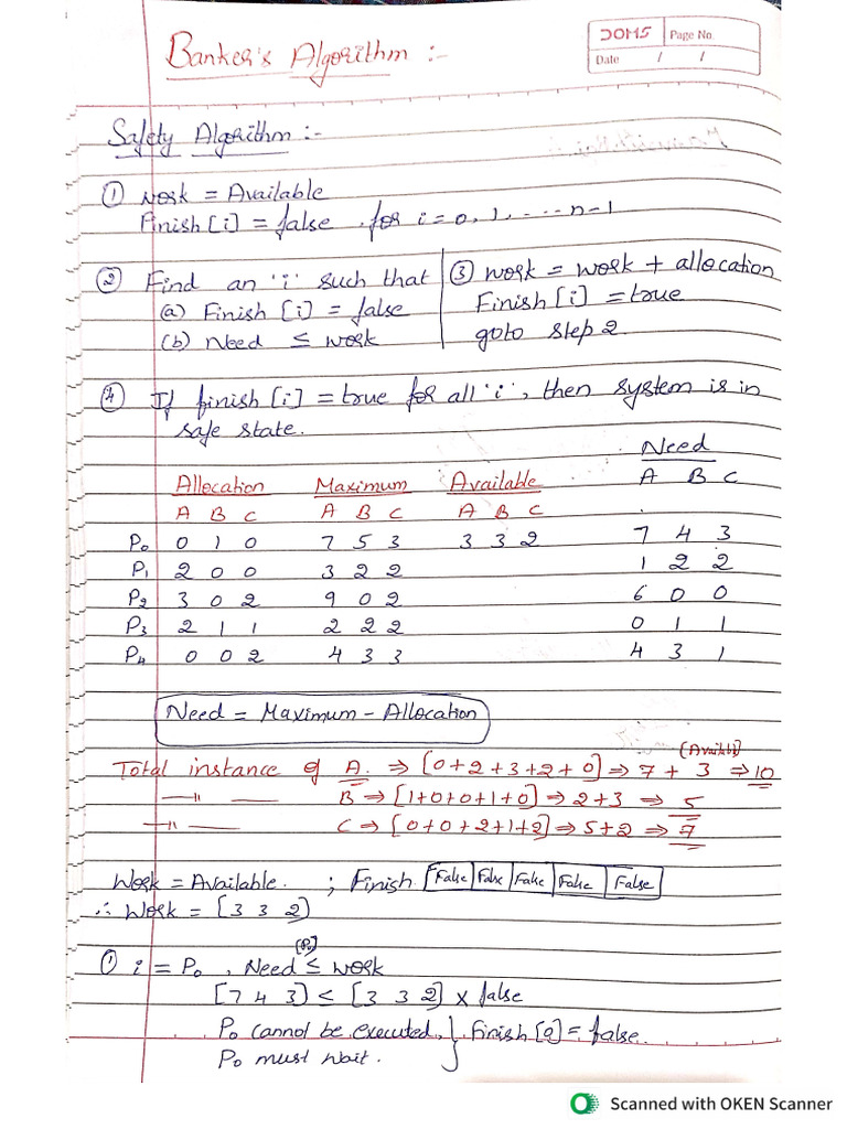 Banker's Algorithm | PDF