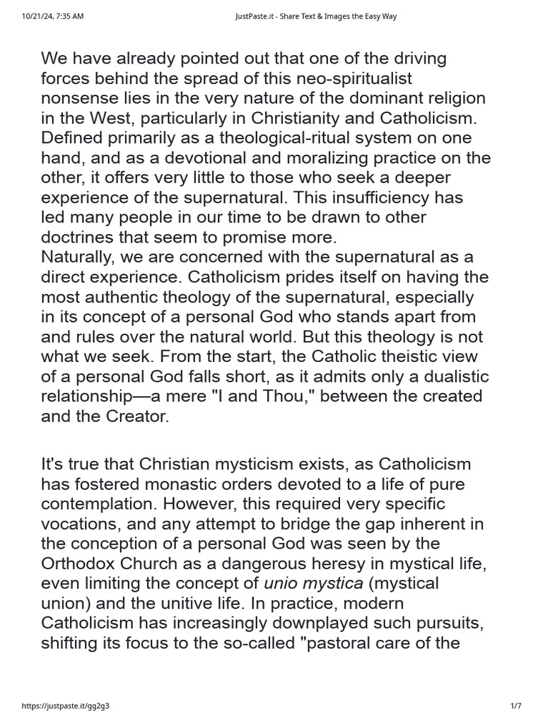 Exploring Catholic Esotericism | PDF | Mysticism | Catholic Church