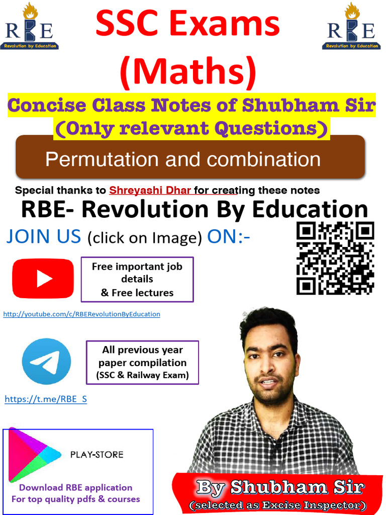 Shubham Sir's SSC Maths Notes PDF | PDF | Qualifications | Educational ...