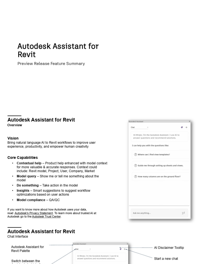 Autodesk Assistant for Revit Overview | PDF | Autodesk Revit | Computing