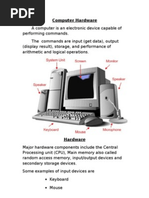 Computer Hardware 1 Read Only Memory Microphone