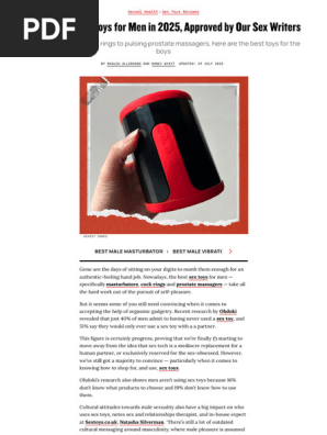 24 Best Sex Toys For Men UK 2025 | PDF | Sexuality