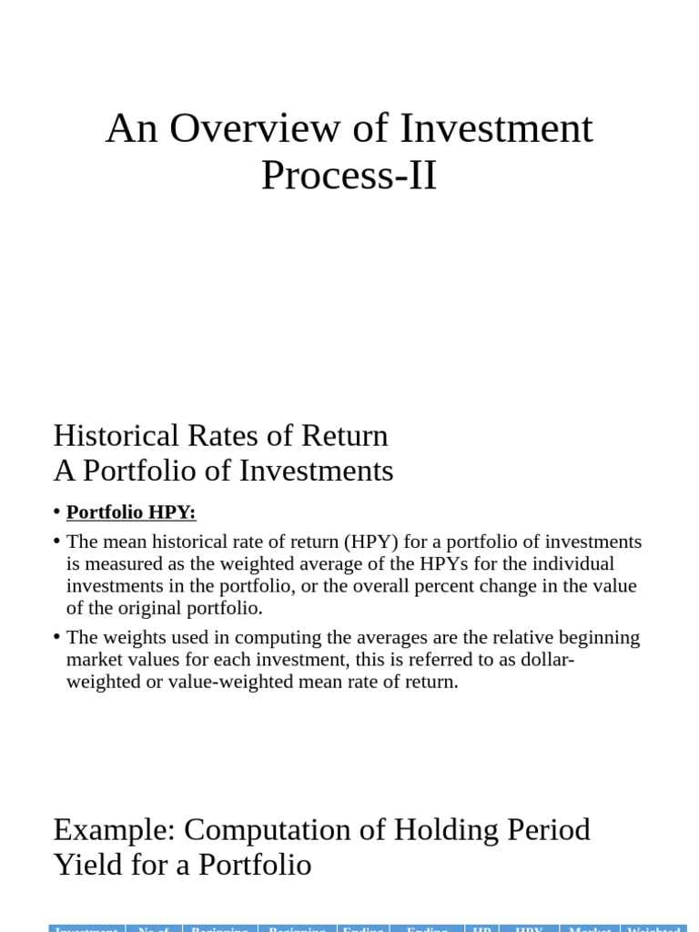 Investment Portfolio Returns Analysis | PDF | Financial Risk | Beta ...