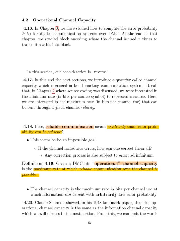 Understanding Channel Capacity in DMC | PDF | Vector Space | Basis ...