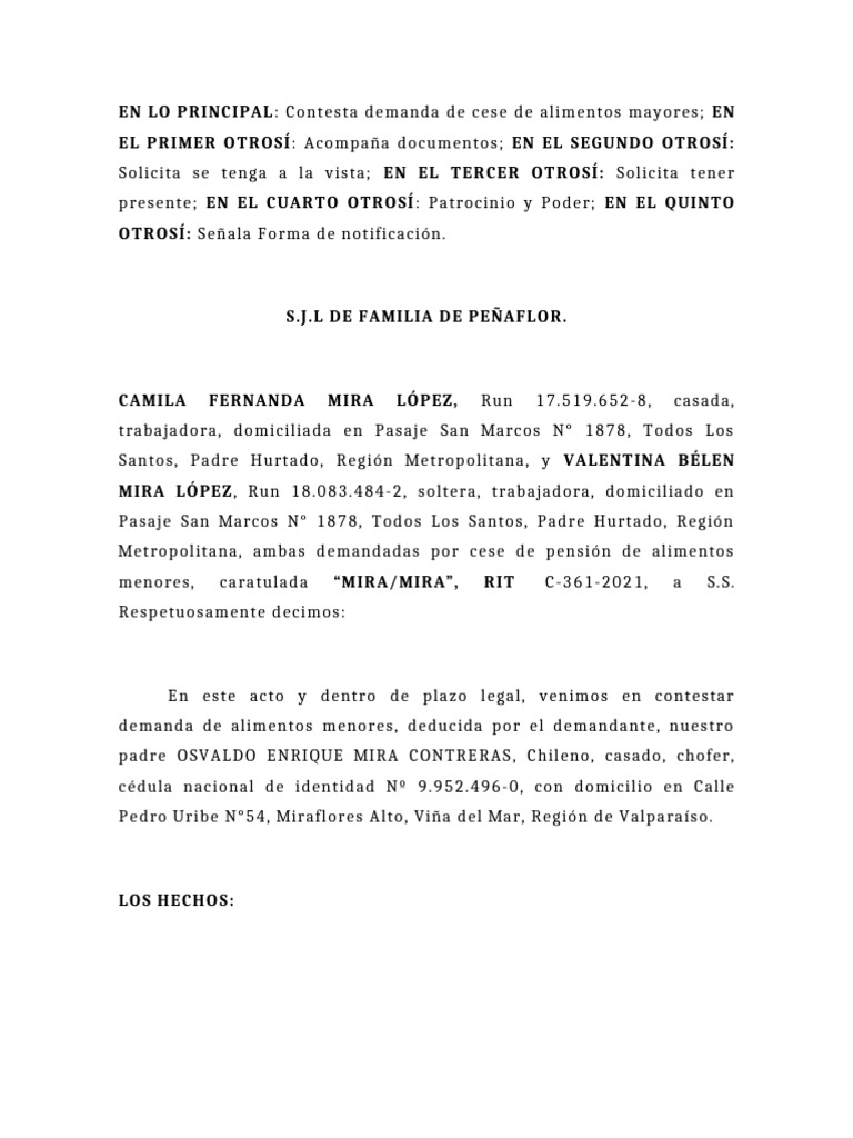 Contesta Cese Allanandose. | PDF