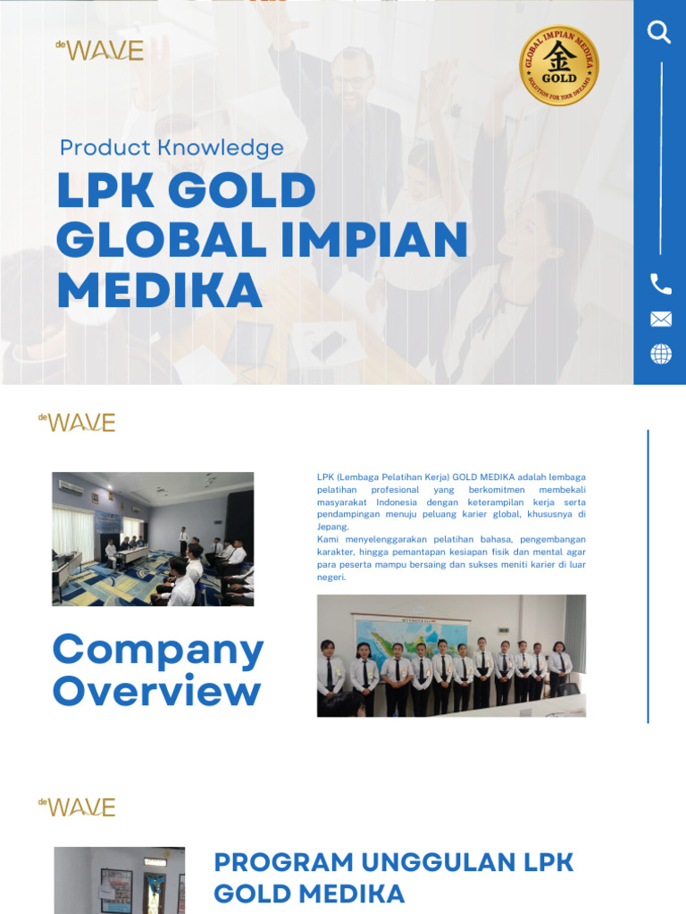 Pelatihan Kerja LPK Gold Medika | PDF