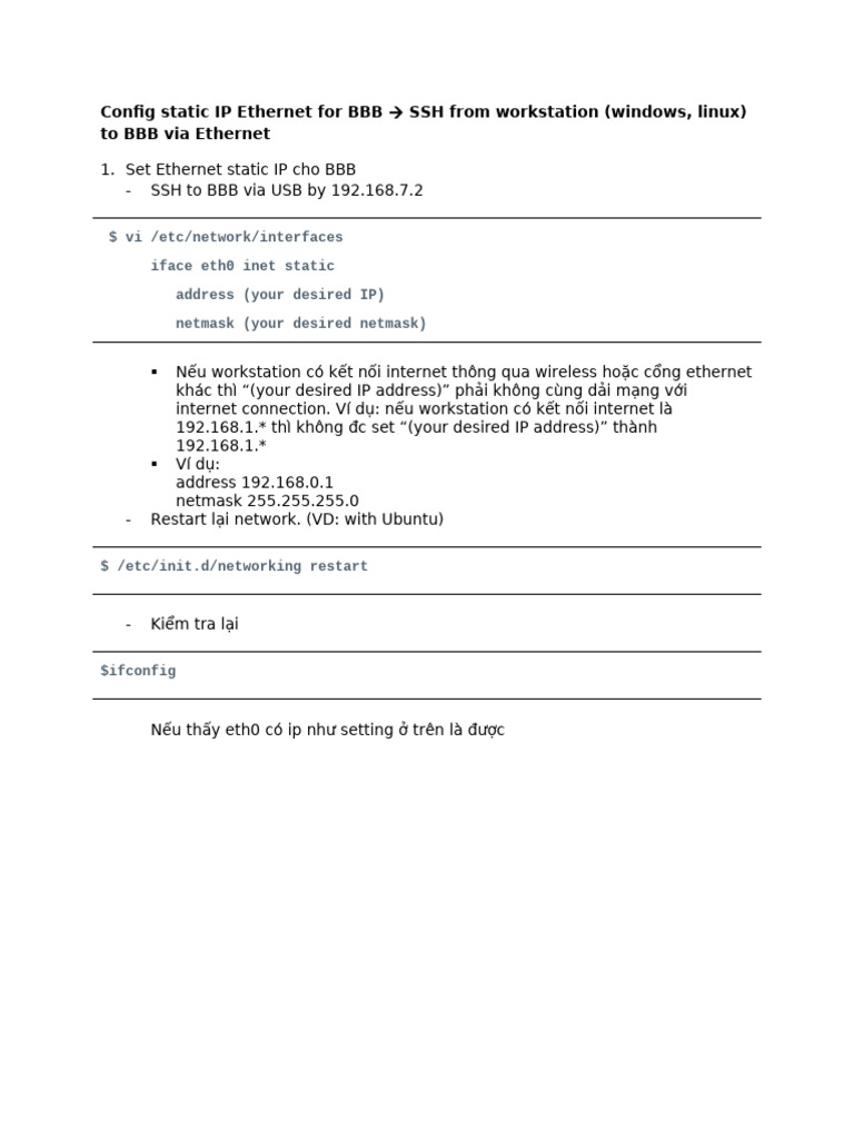 Connect BBB To PC Via Ethernet | PDF