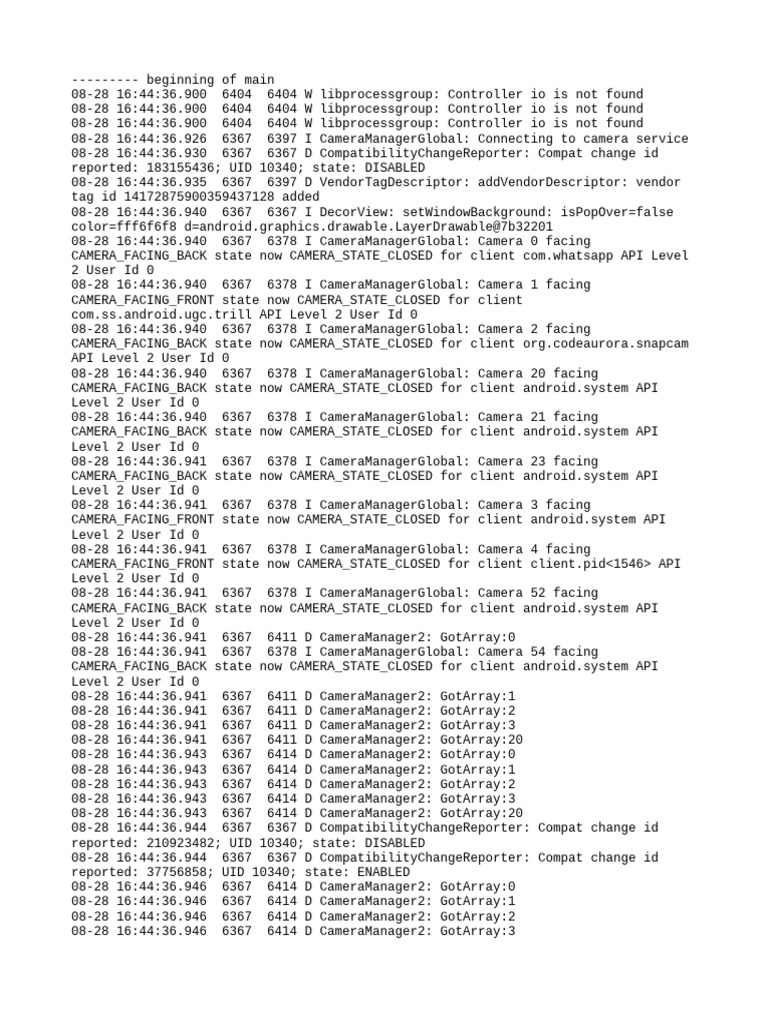 Camera State Log Analysis | PDF | Computing | Utility Software
