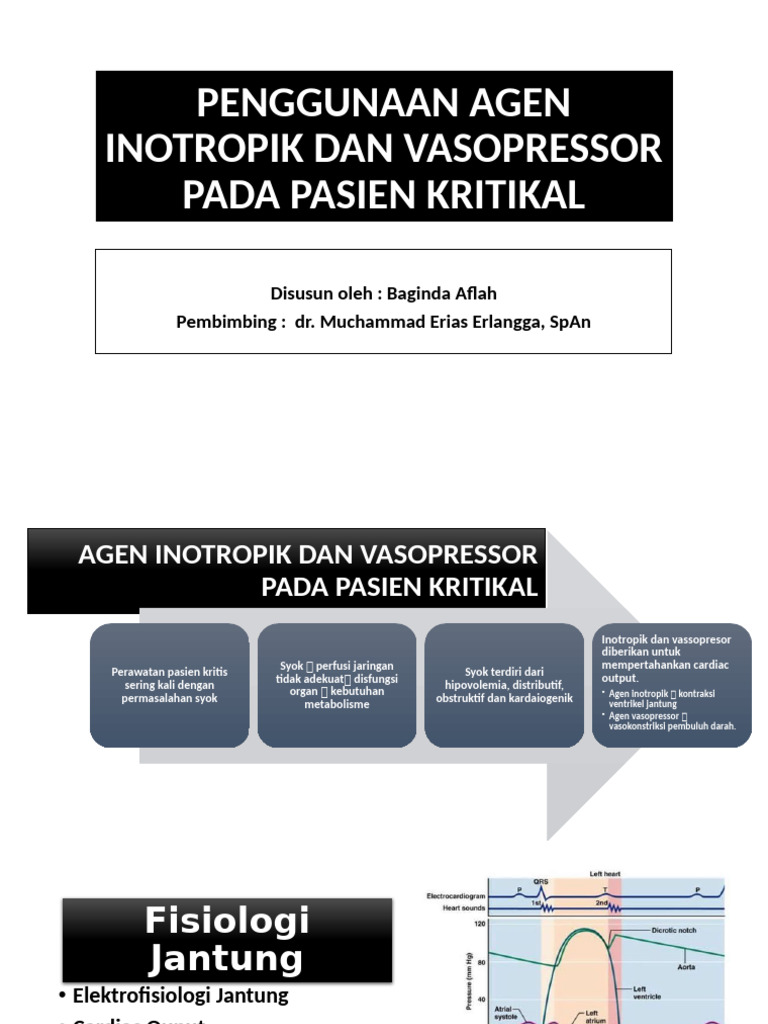 Inotropik Dan Vassopresin Pada Pasien Kritikal Baginda Aflah | PDF